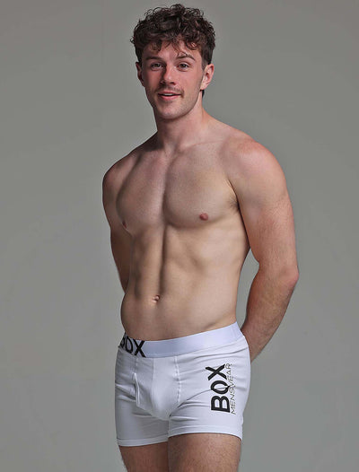 Mens White Boxers