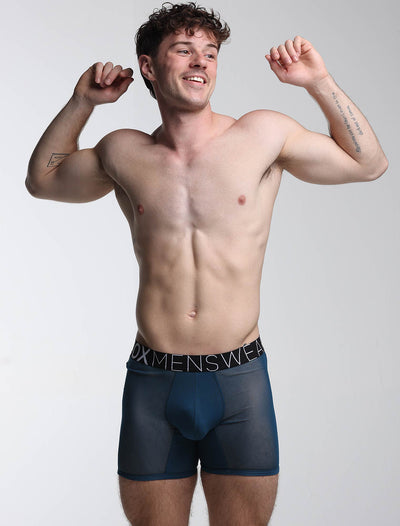 King Fit Mesh Panel - Transparent Crotch: Legion Blue