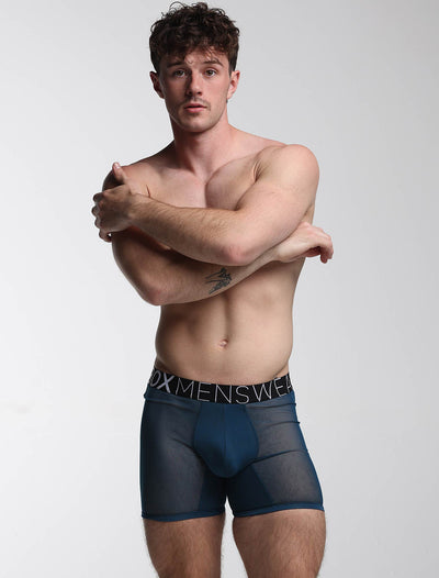 King Fit Mesh Panel - Transparent Crotch: Legion Blue