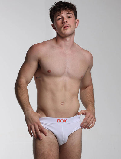 Colour Pop Briefs - White & Orange