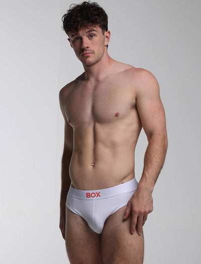 Colour Pop Briefs - White & Orange