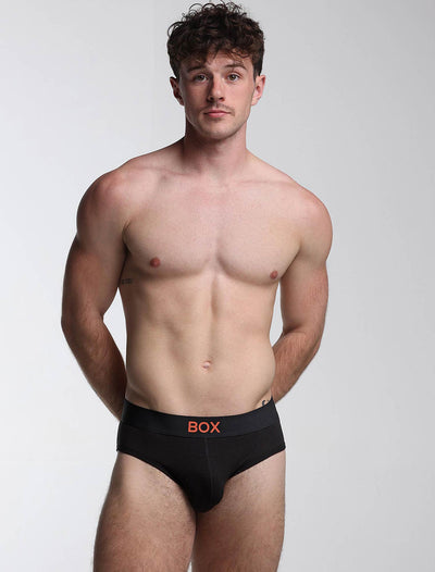 Colour Pop Briefs - Black & Orange