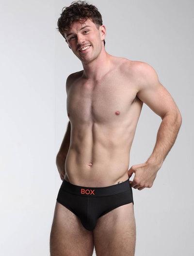 Colour Pop Briefs - Black & Orange
