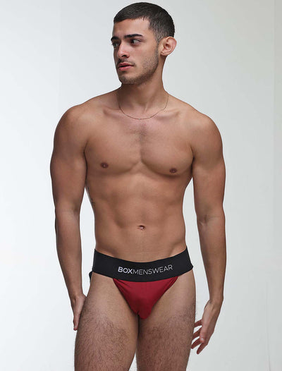 Deep Support Jockstrap - Burgundy