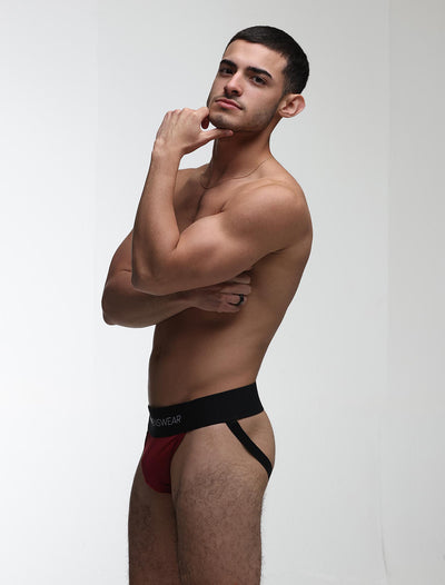 Deep Support Jockstrap - Burgundy