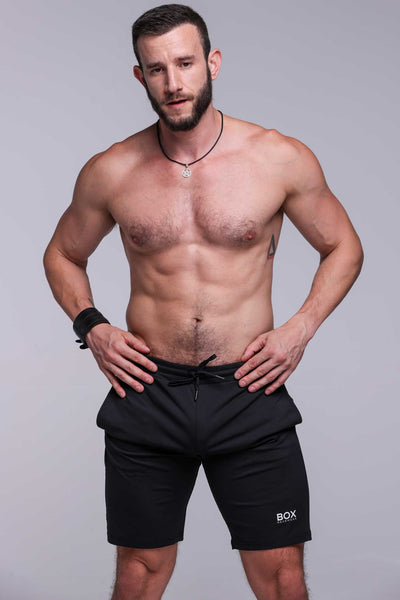 Active Panelled Sports Shorts - Black