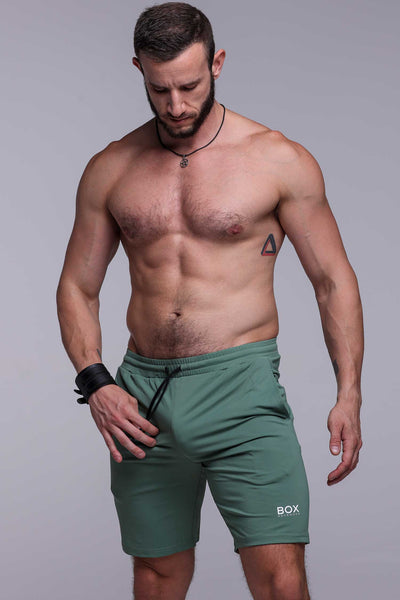 Active Panelled Sports Shorts - Green