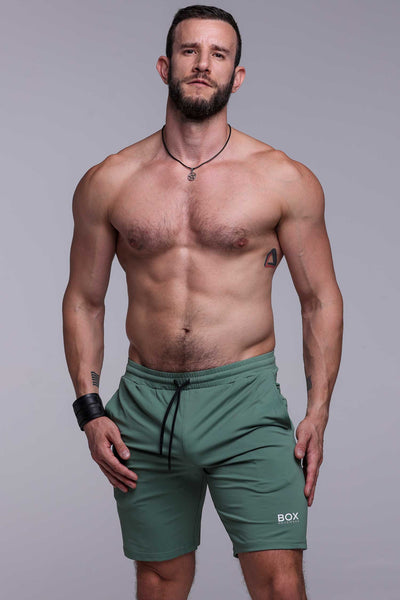 Active Panelled Sports Shorts - Green