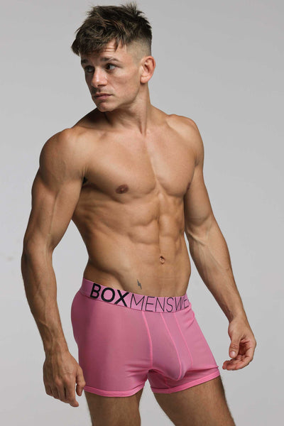 All Over Mesh Boxers - Boyfriend Pink
