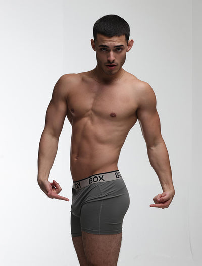 Mens Sports Boxers - Endurance Grey