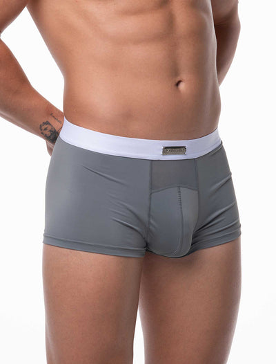 Mens Curved Mesh Boxers - Grey