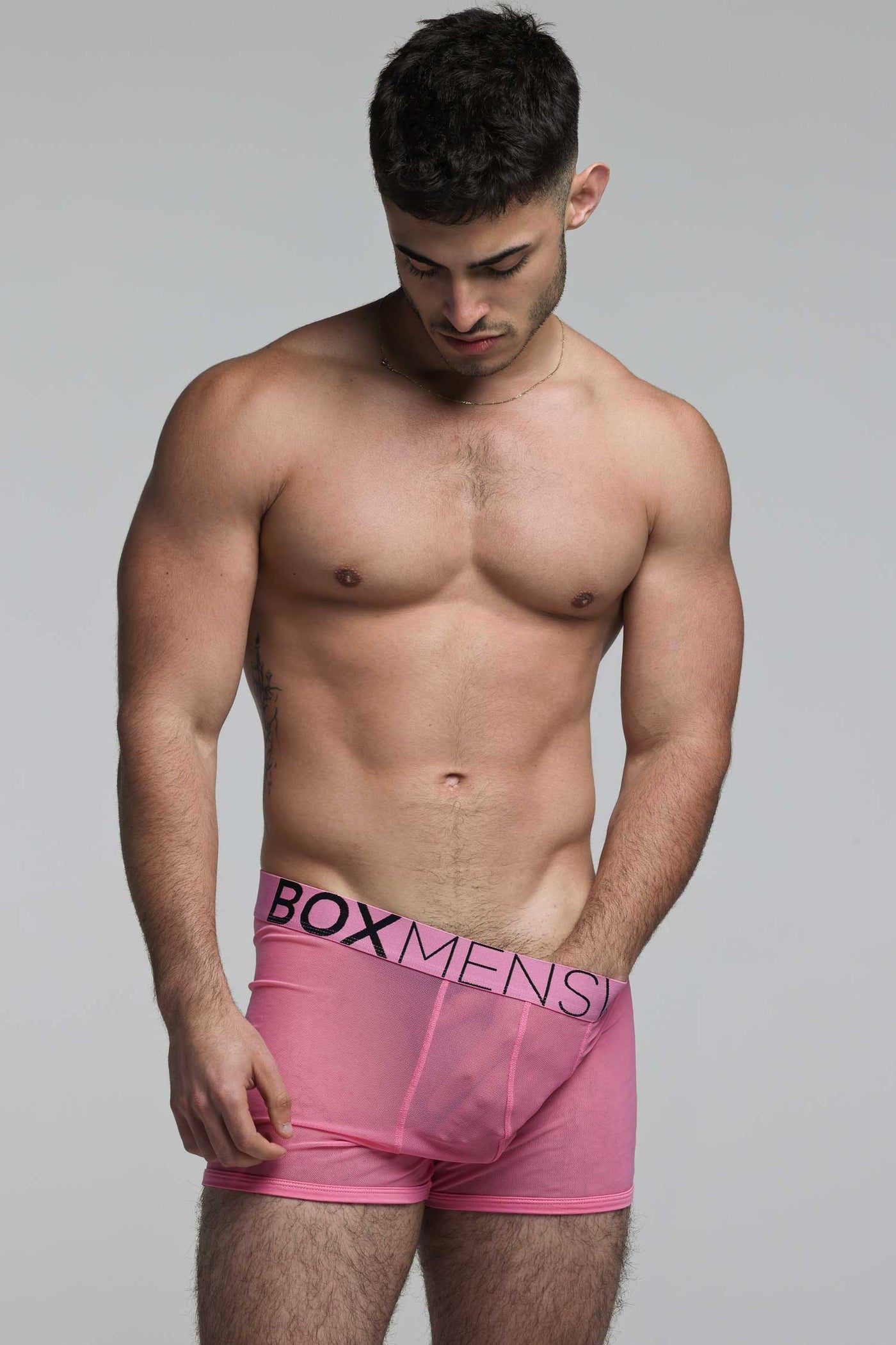 All Over Mesh Boxers - Boyfriend Pink