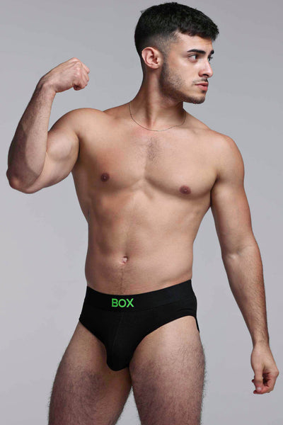 Colour Pop Briefs - Black & Green