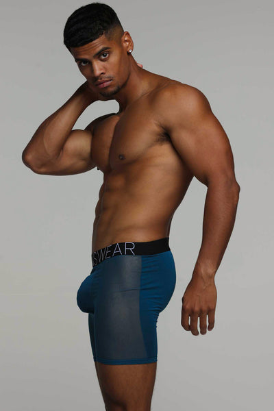 King Fit Mesh Panel - Transparent Crotch: Legion Blue