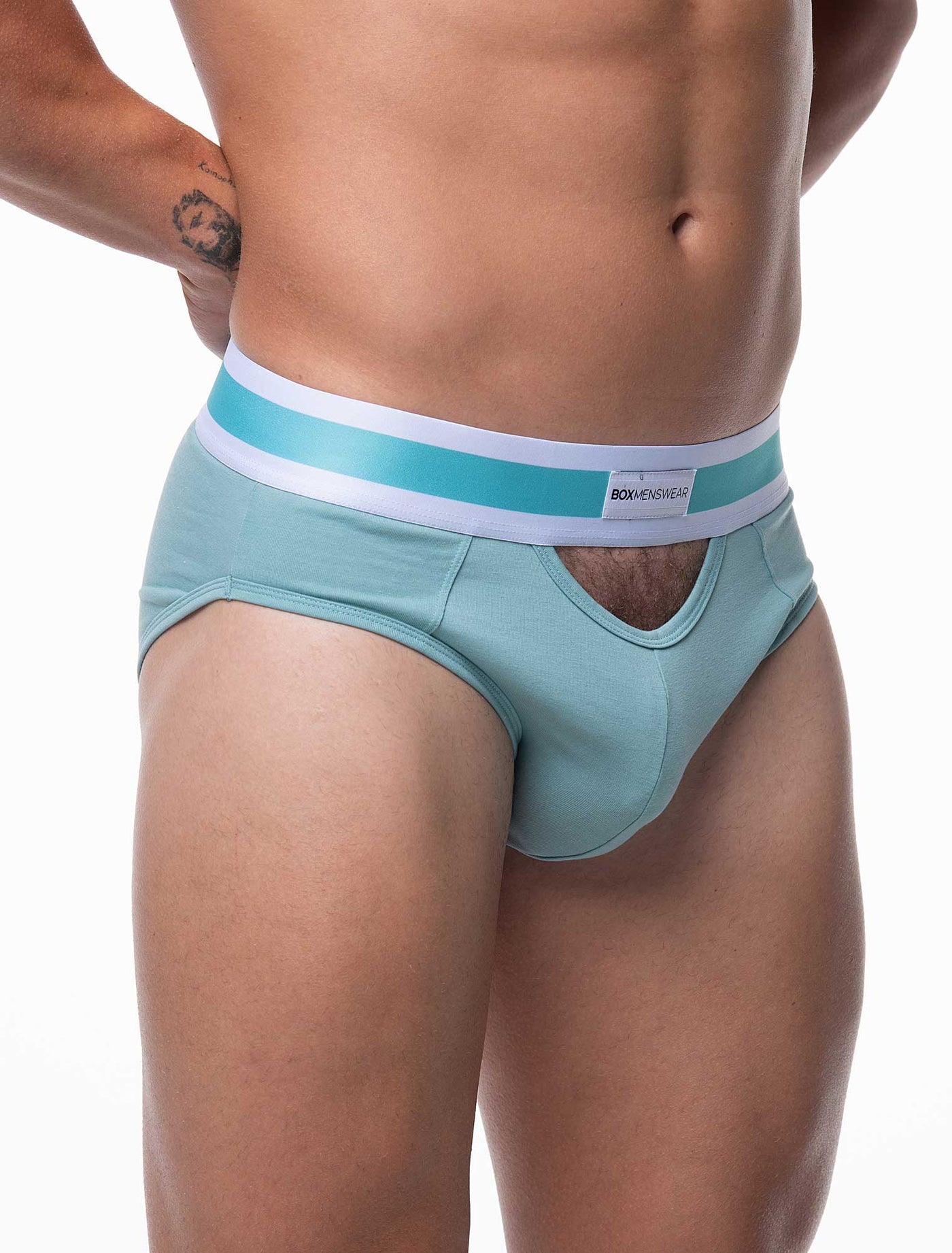 Mens Cut-Out Briefs - Blue