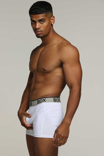 Mens Sports Boxers - Momentum White