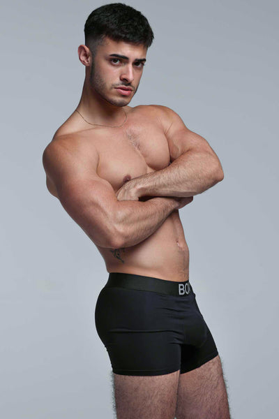 Metallic Modal Boxers - Black & Silver