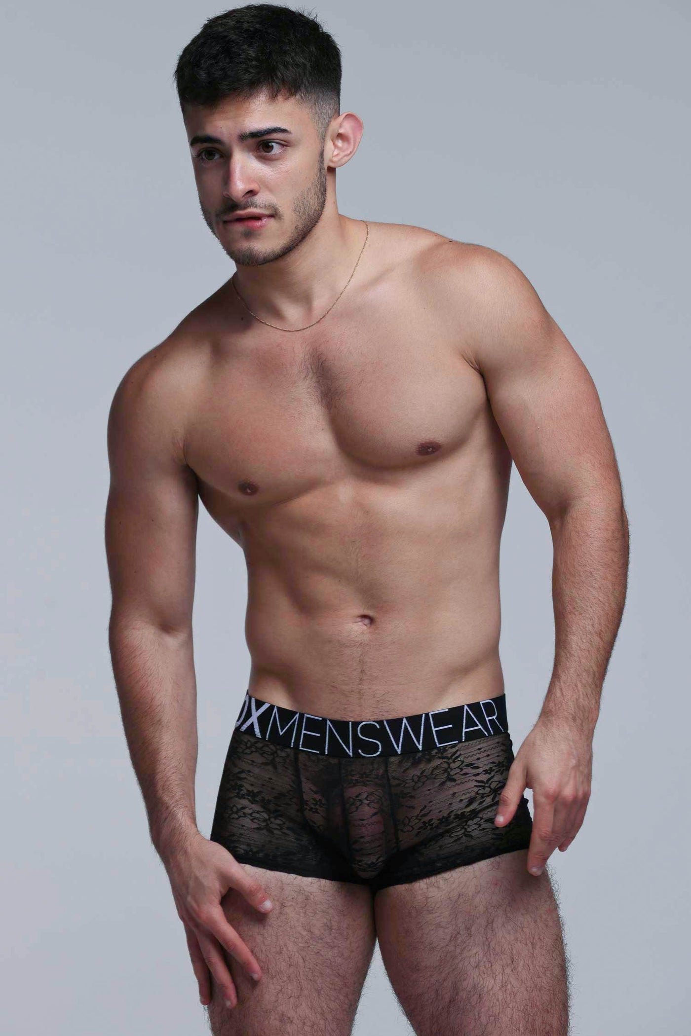 All Over Lace Boxers - After Dark