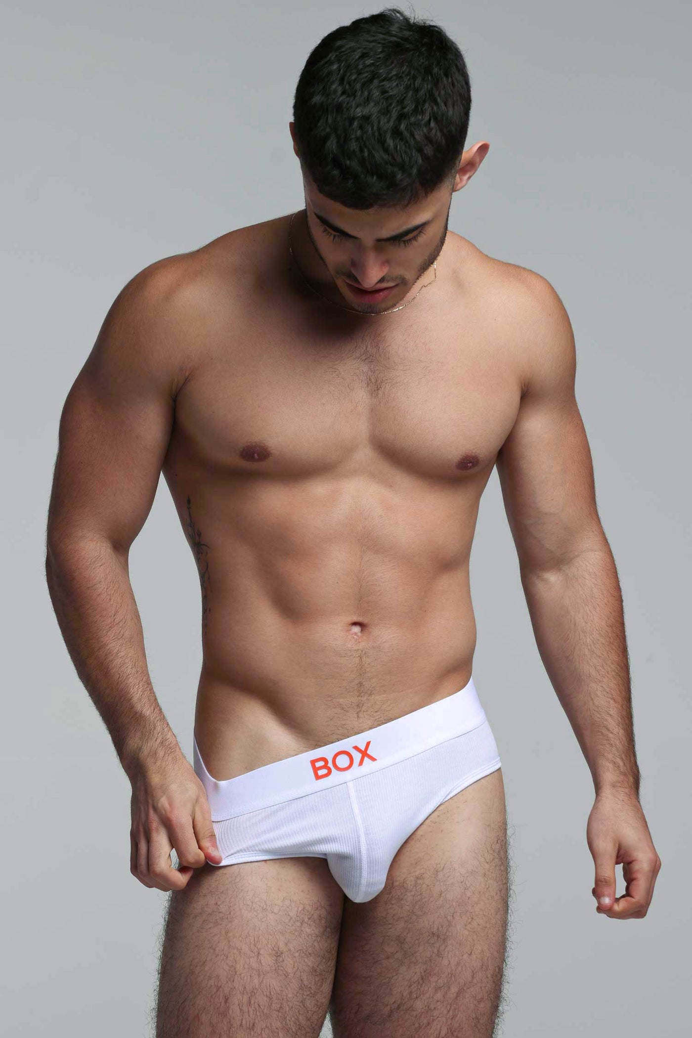 Colour Pop Briefs - White & Orange