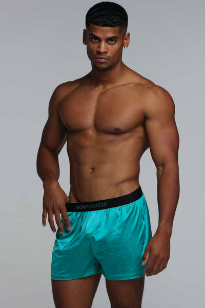 Satin Boxers - Deep Aqua