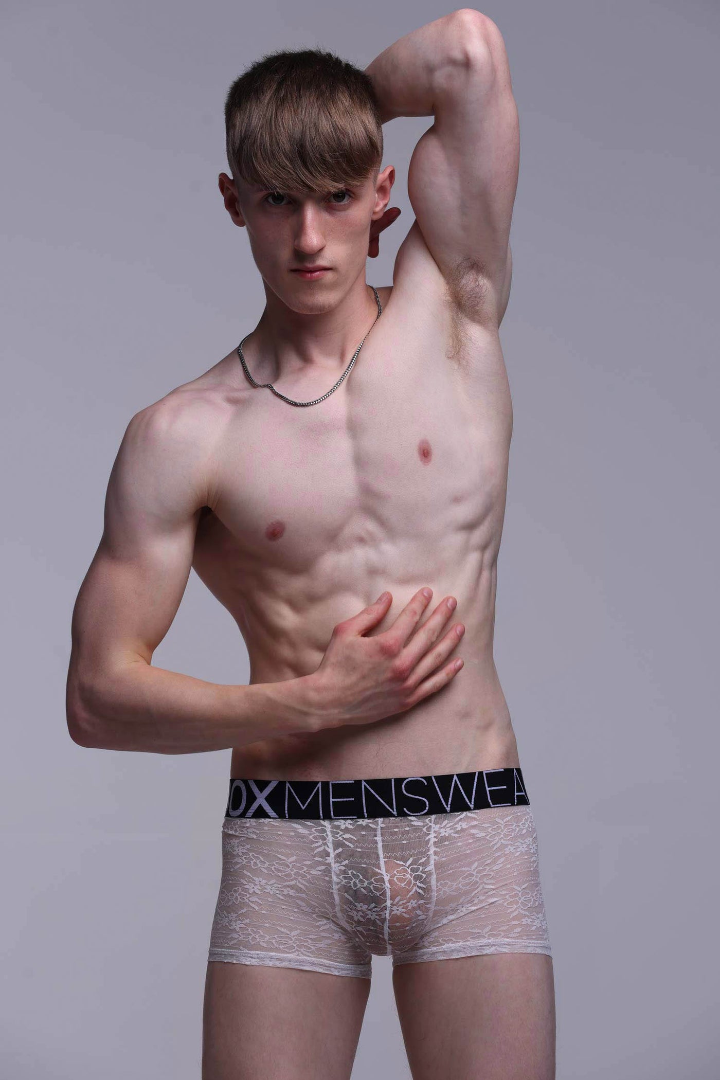All Over Lace Boxers - White Heat