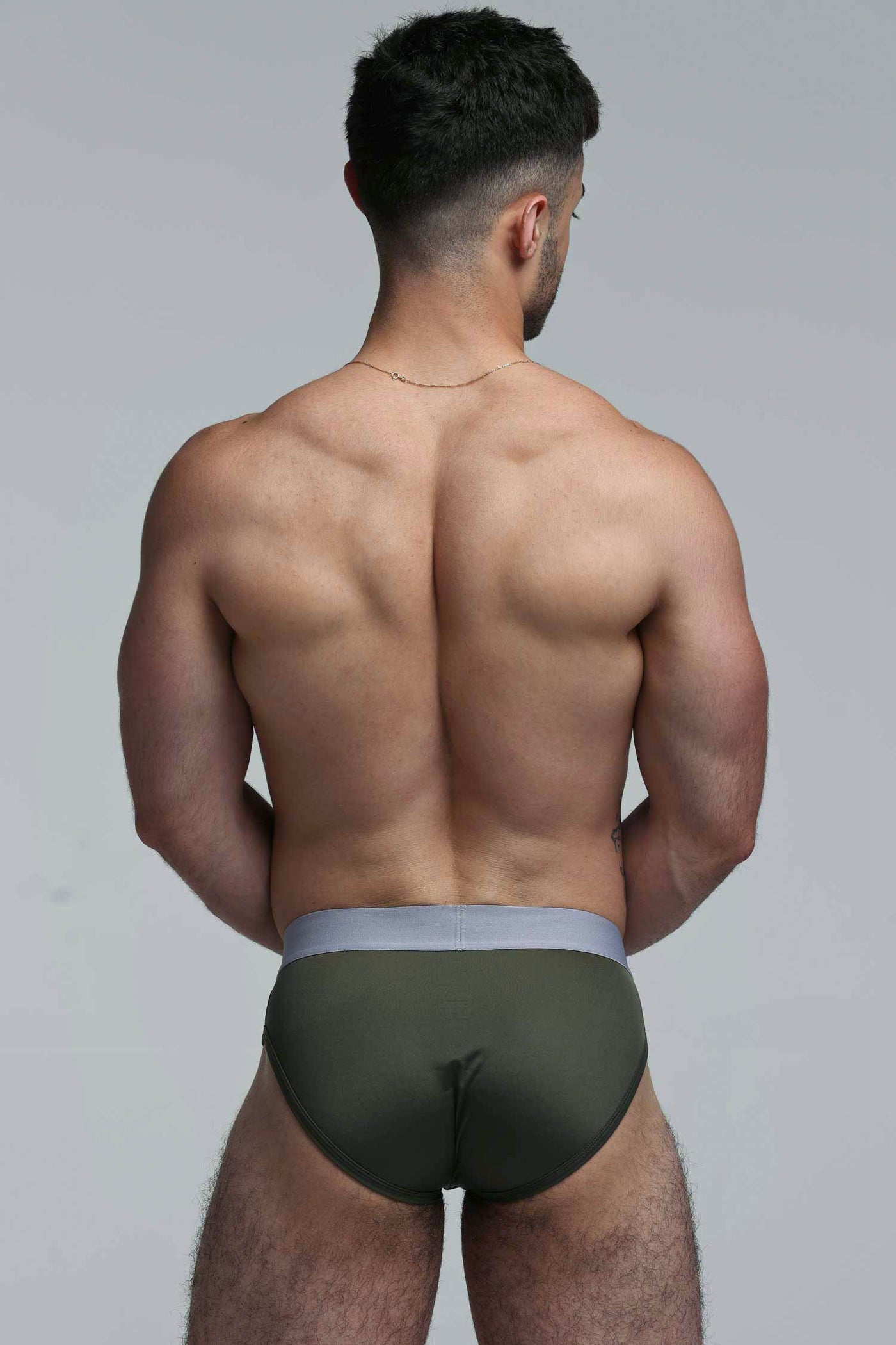 Mesh Panel Briefs - Château Green