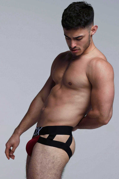 Mens Suspender Jockstrap 3.0 : With Bounce - Burgundy