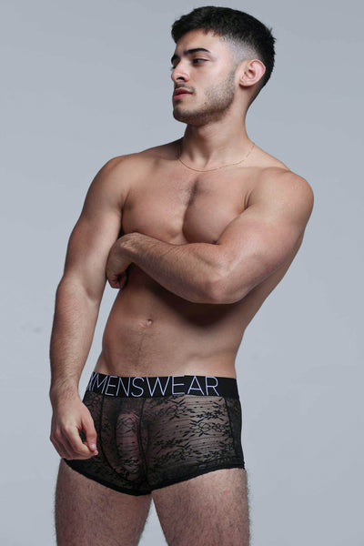 All Over Lace Boxers - After Dark