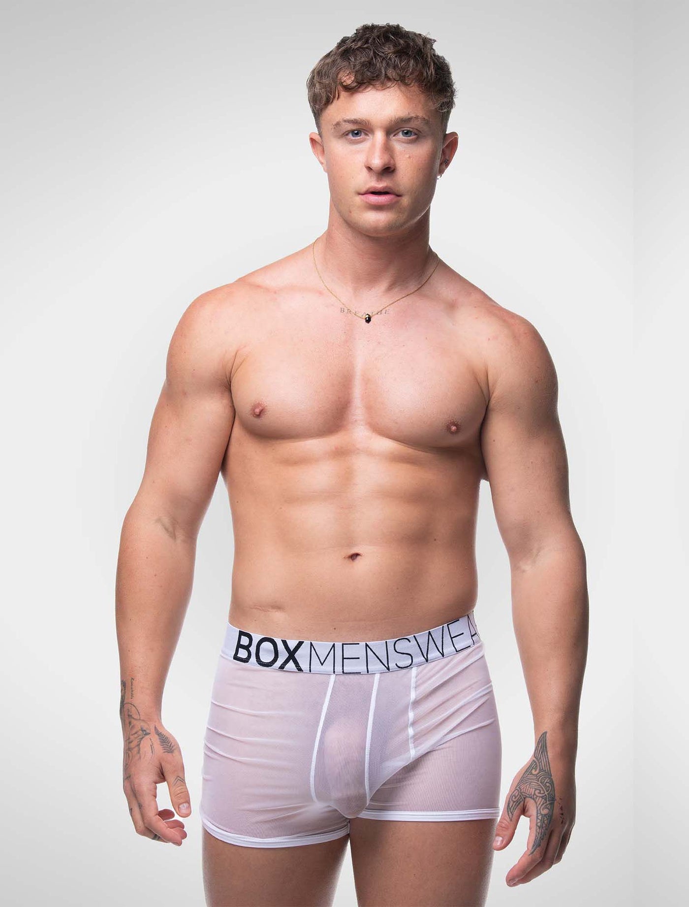 All Over Mesh Boxers - White