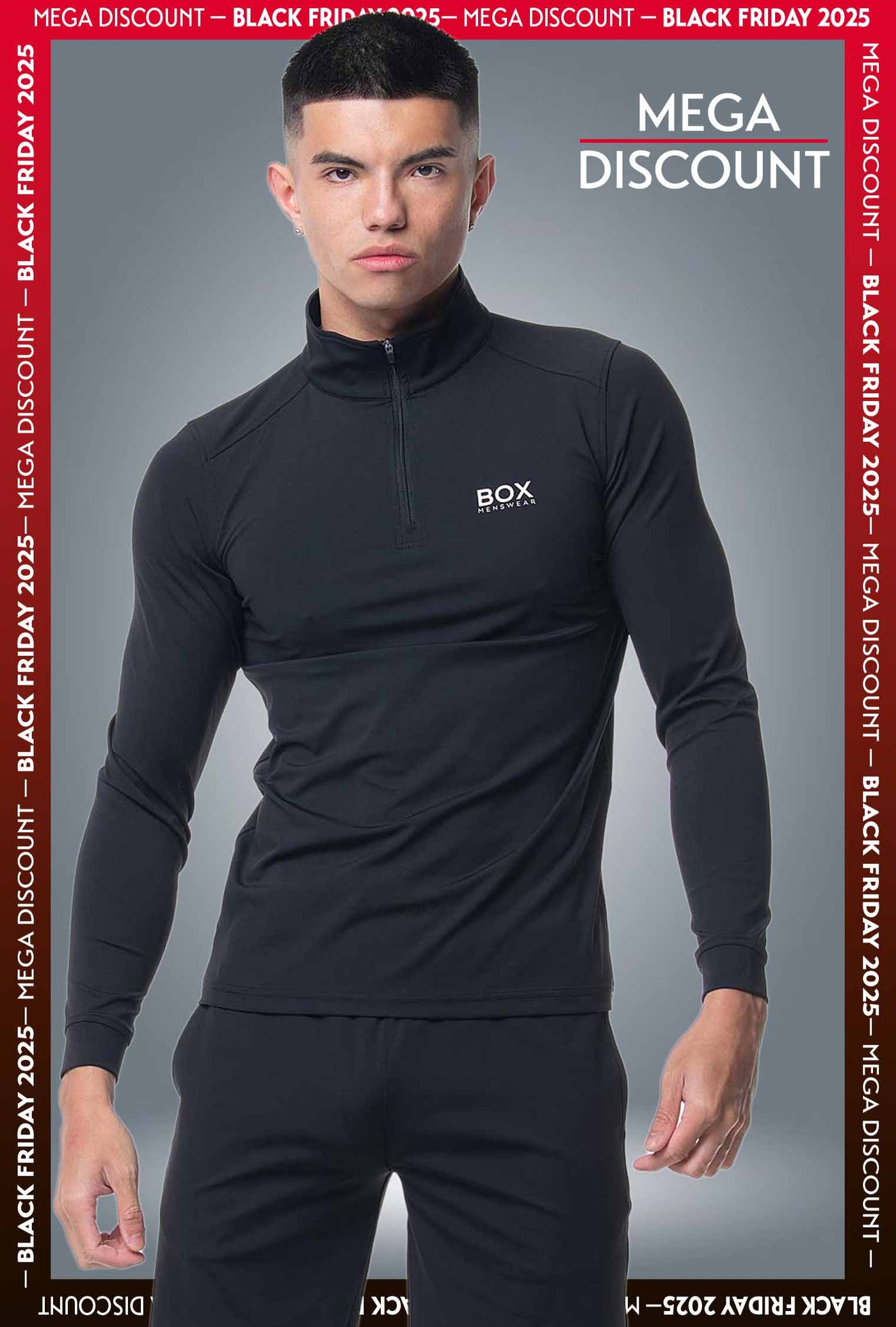 Active Panelled 1/4 Zip Jacket - Black