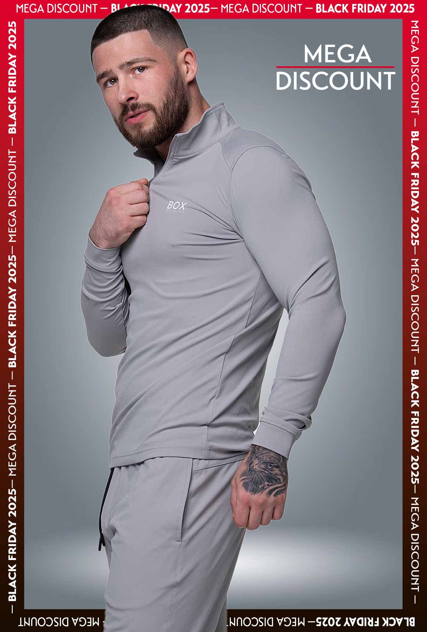 Active Panelled 1/4 Zip Jacket - Grey
