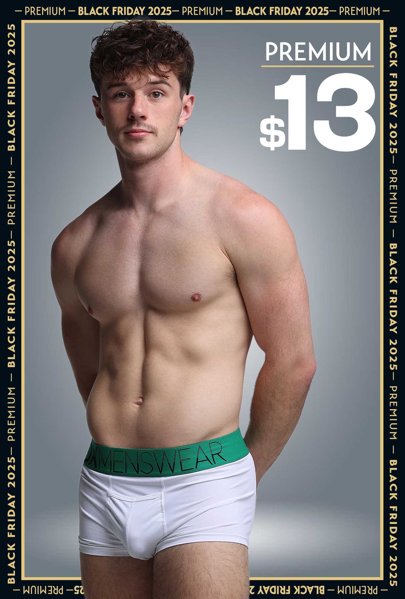 Mens Arched Keyhole Boxers - Enigma Green