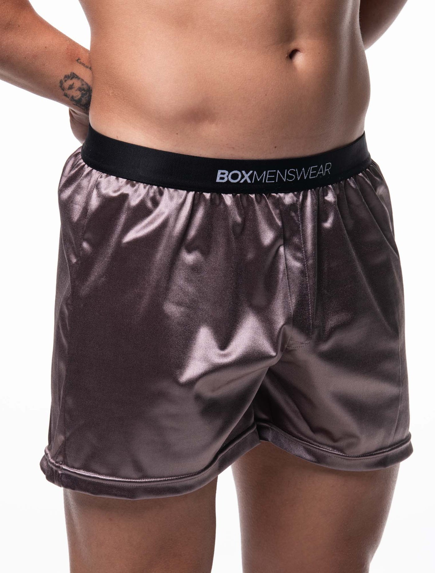 Silk Decline Boxer Shorts - Majestic Brown