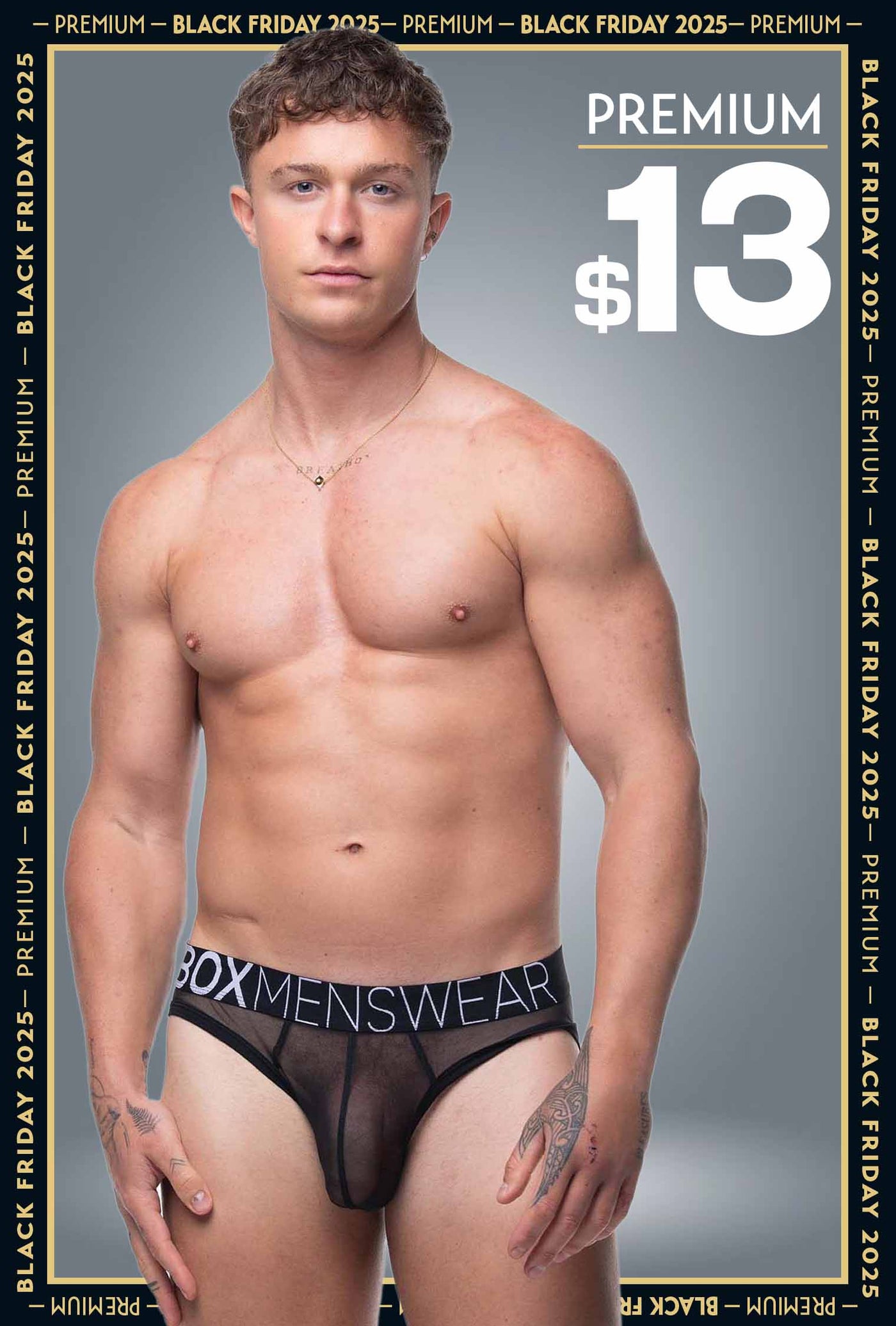 All Over Mesh Briefs - Black