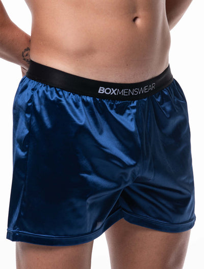 Silk Decline Boxer Shorts - Splendour Navy