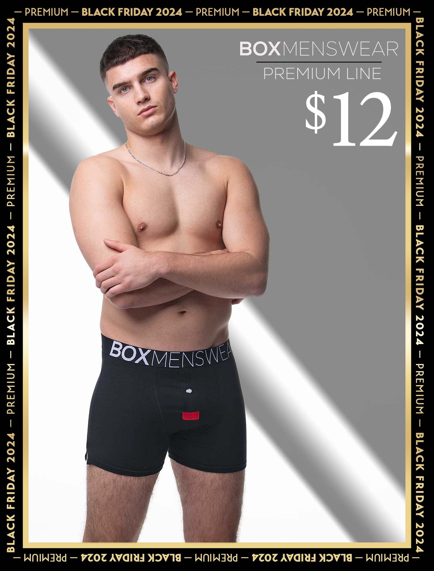 Button-up Boxers - Black Gala