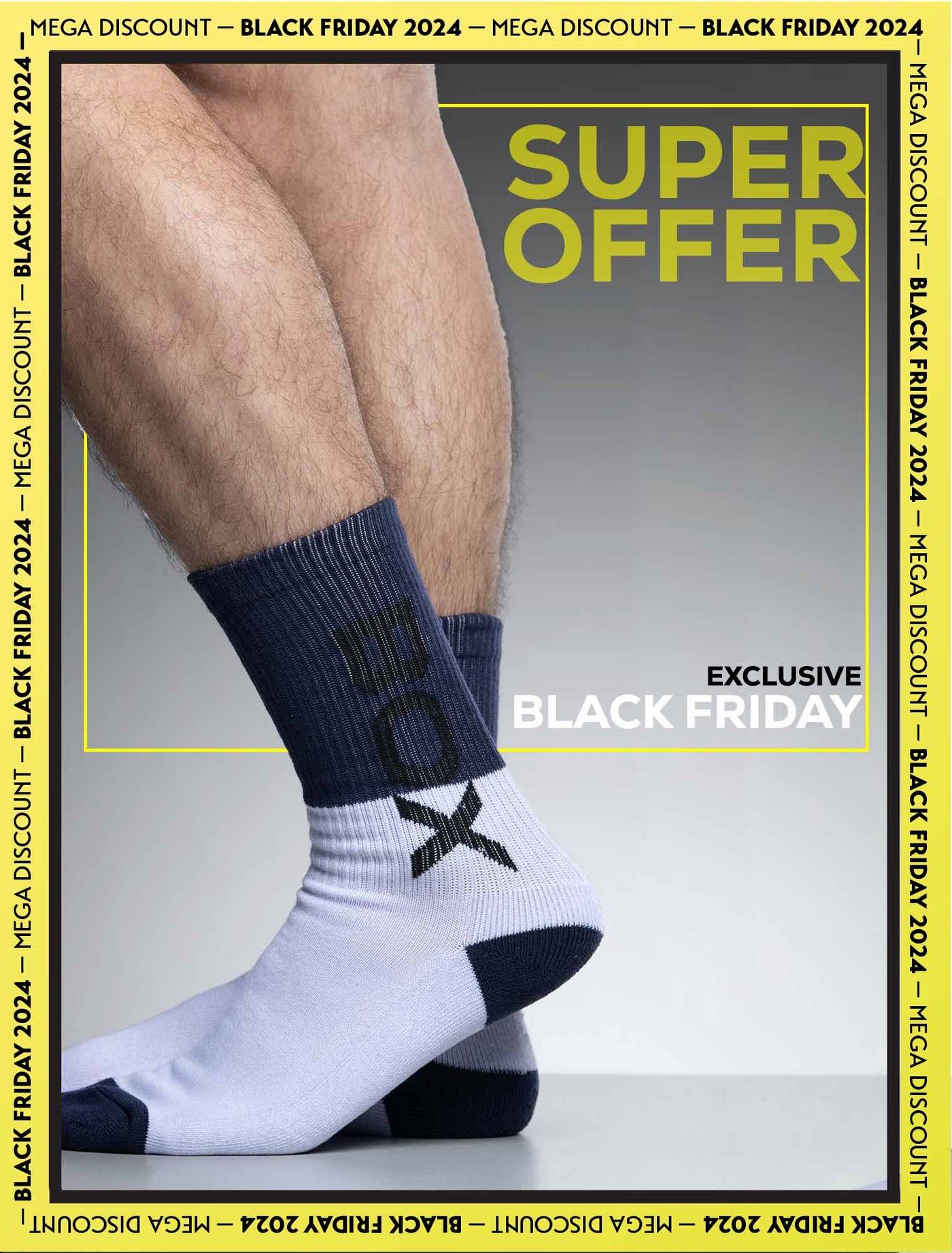 Box Sports Socks - Deep Navy Colour Block