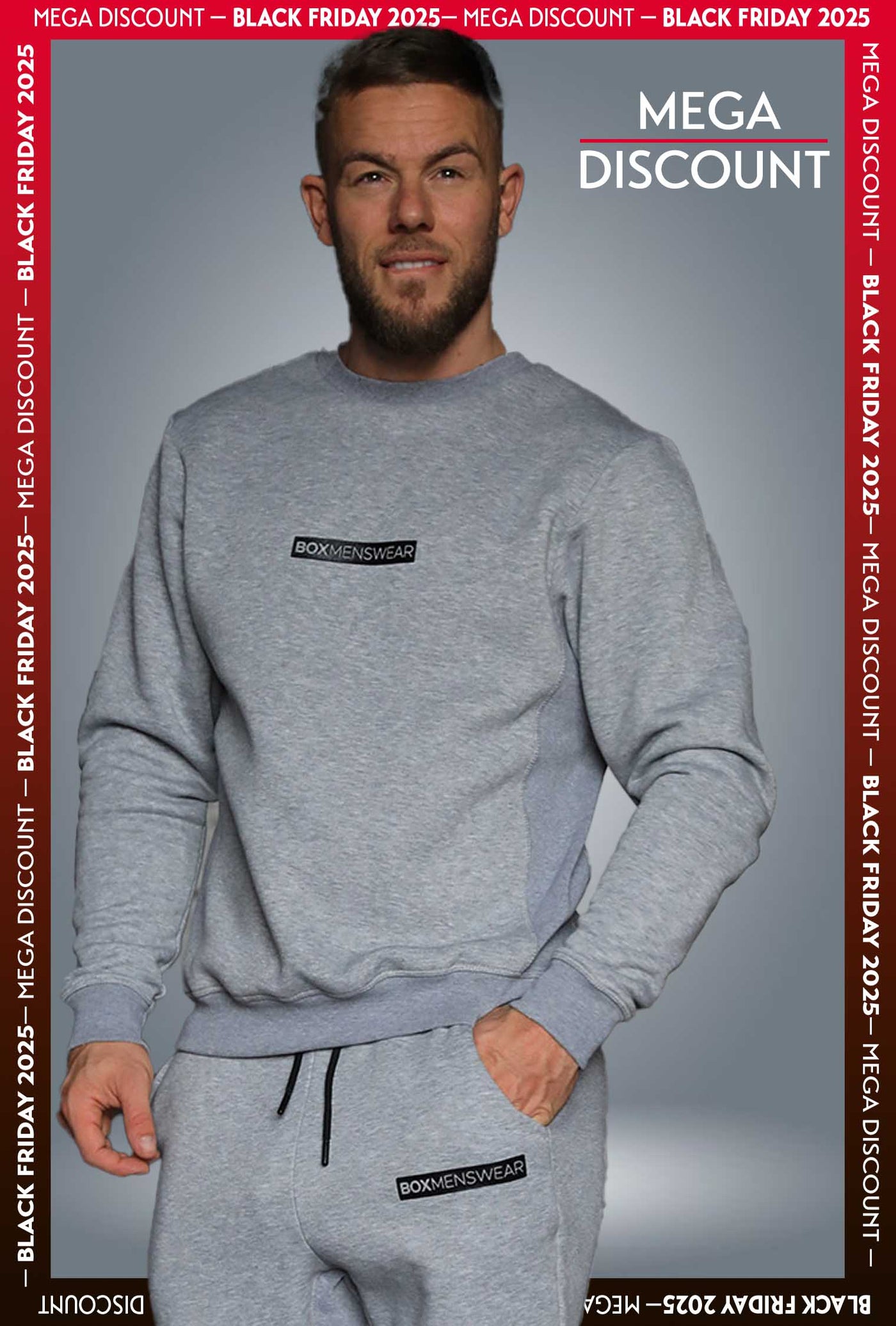 Comfort Fit: Crew Neck - Melange Grey