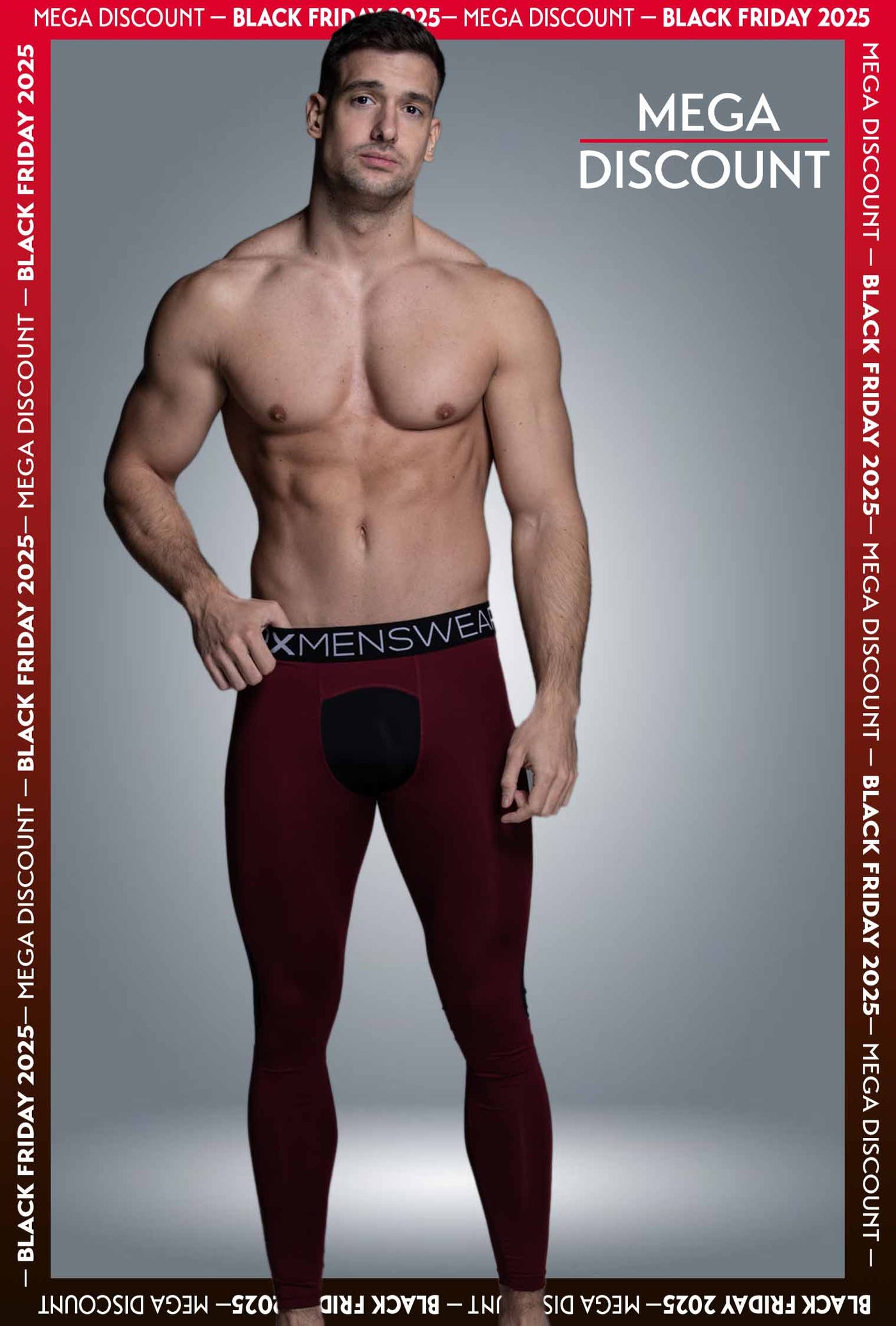 Compression Leggings - Burgundy