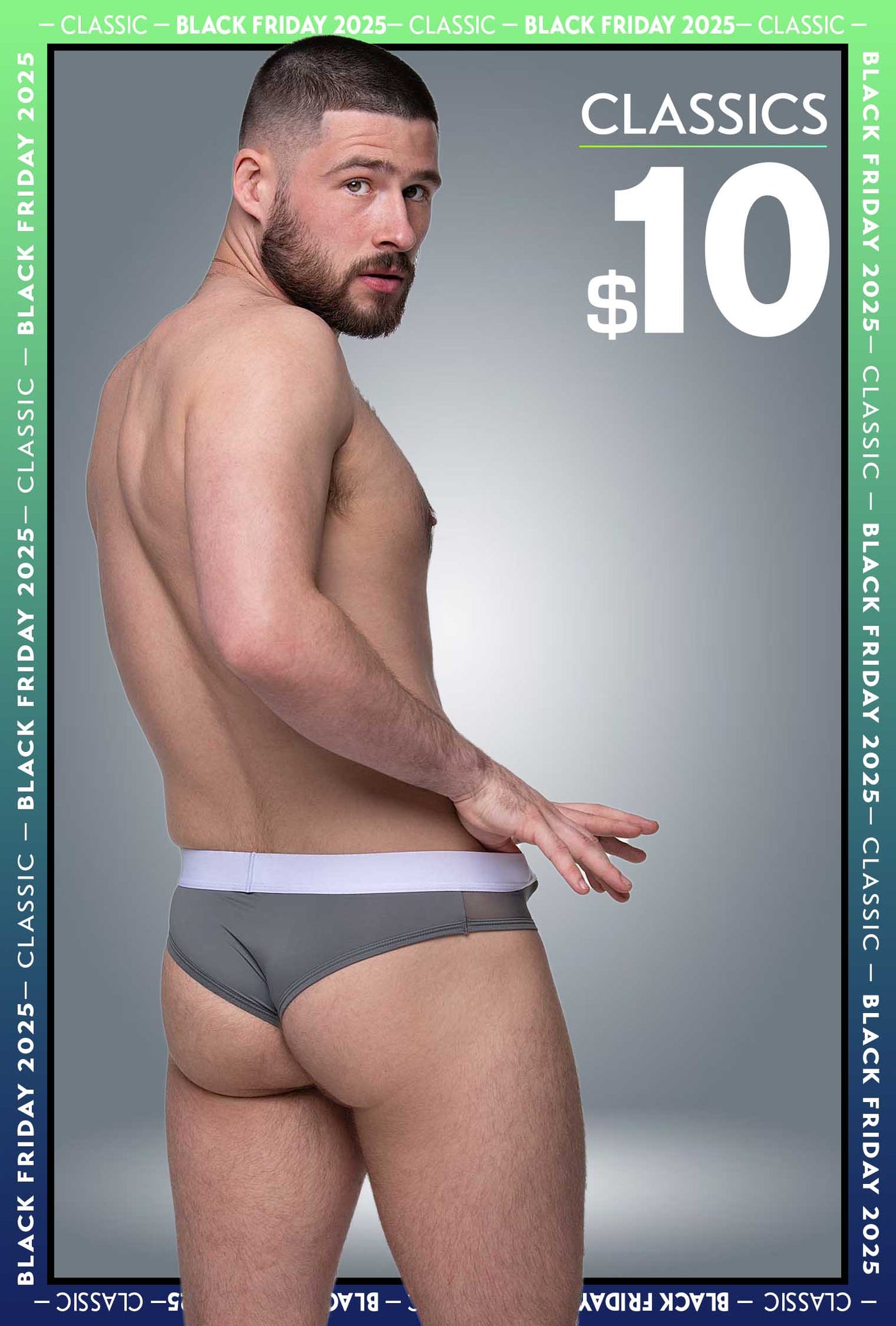 Mens Curved Mesh Thongs - Grey