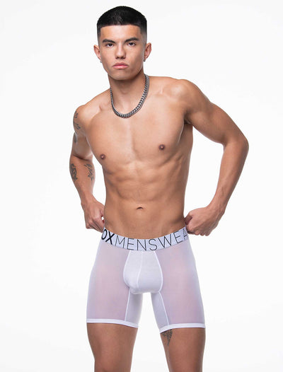 King Fit Mesh Panel - Transparent Crotch: White