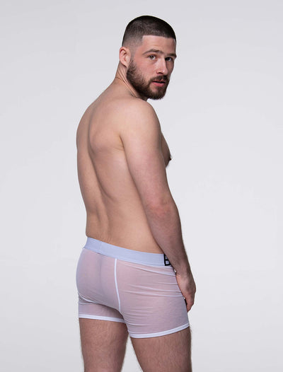 All Over Mesh Boxers - White