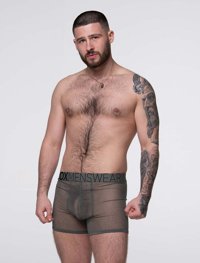 All Over Mesh Boxers - Grey Steel