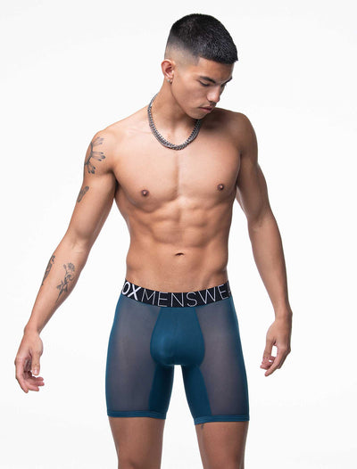 King Fit Mesh Panel - Transparent Crotch: Legion Blue