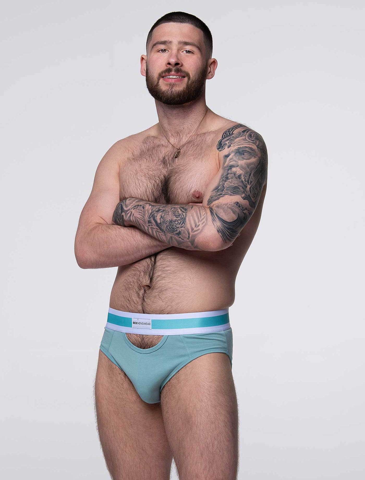 Mens Cut-Out Briefs - Blue