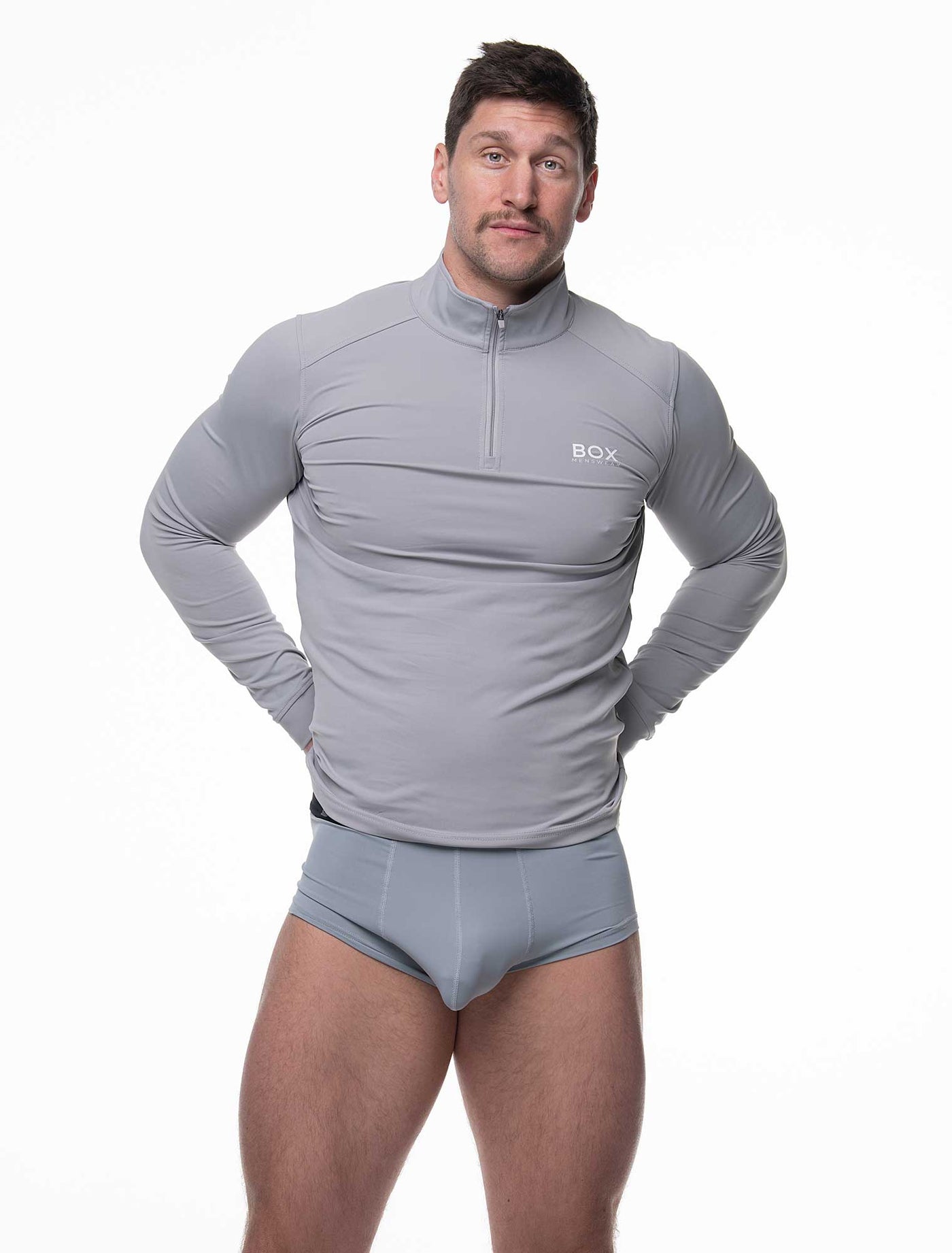 Active Panelled 1/4 Zip Jacket - Grey