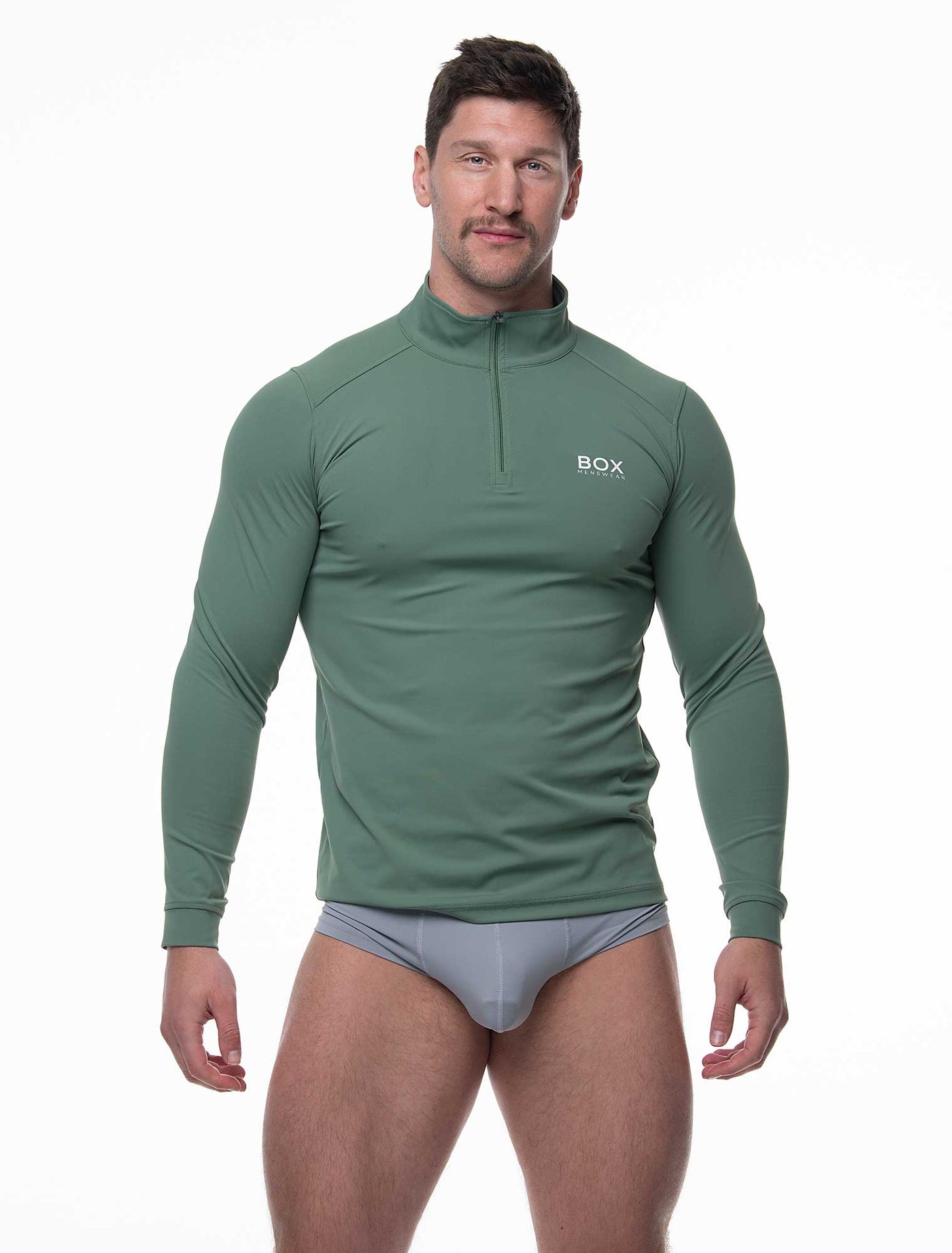 Active Panelled 1/4 Zip Jacket - Green