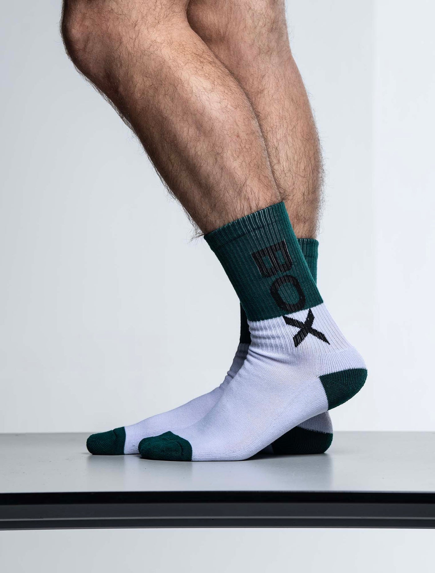 Box Sports Socks - Green Colour Block