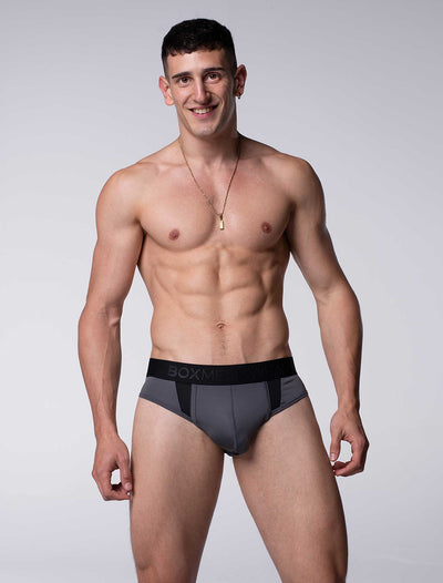 Motion Mesh Briefs - Grey