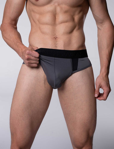 Motion Mesh Briefs - Grey